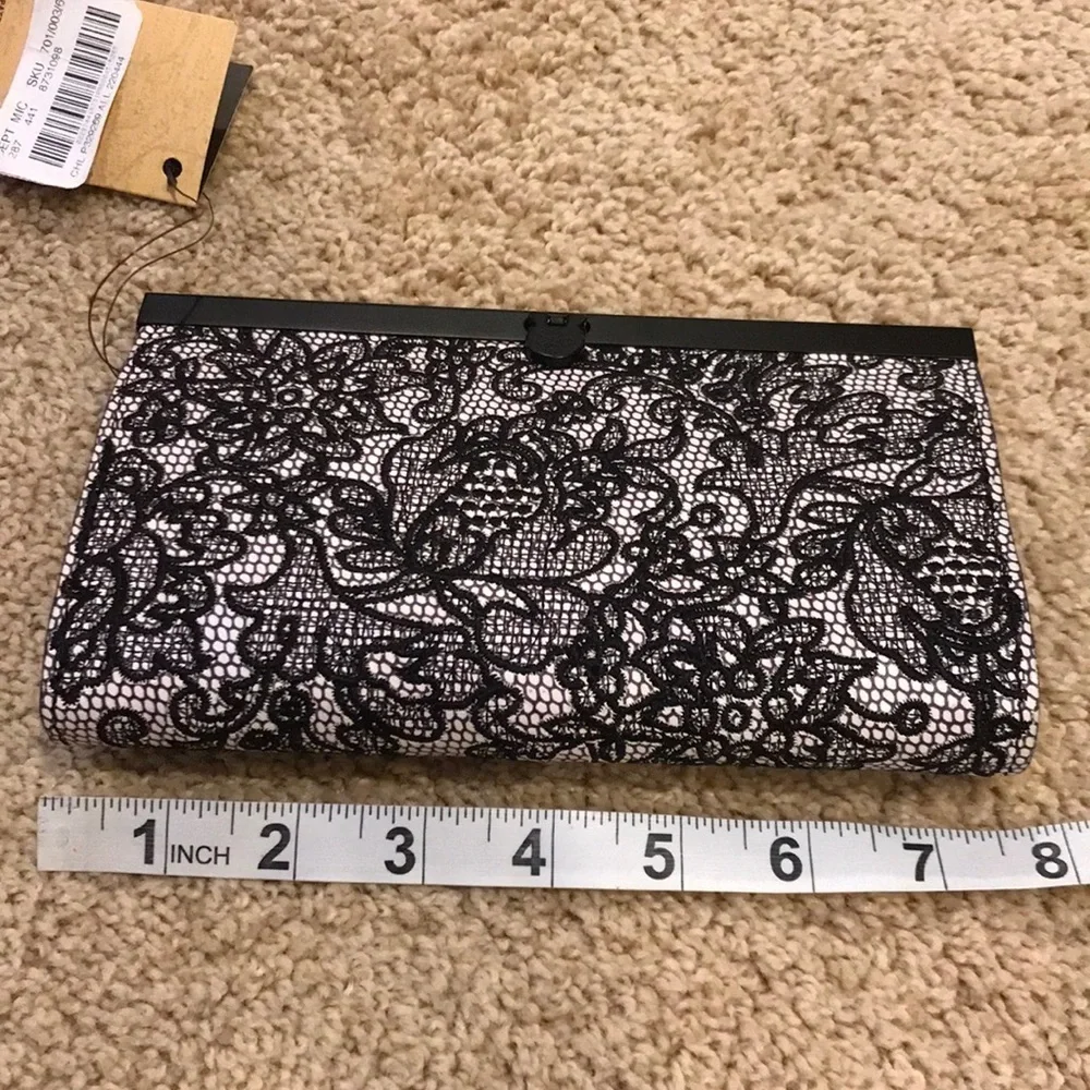 NWT! PATRICIA NASH White with black lace wallet